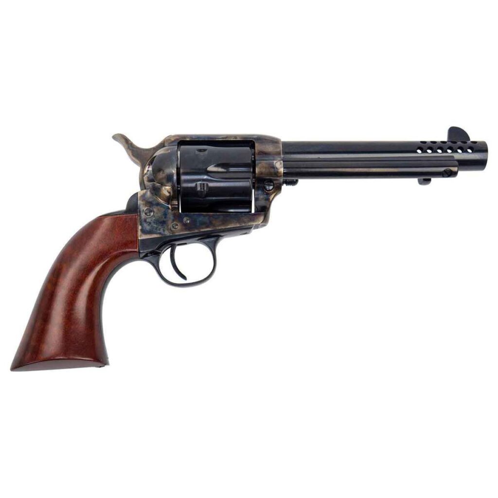 Uberti 1873 Single Action Cattleman Old West 45 (Long) Colt 5.5in Antique Steel Revolver - 6 Rounds