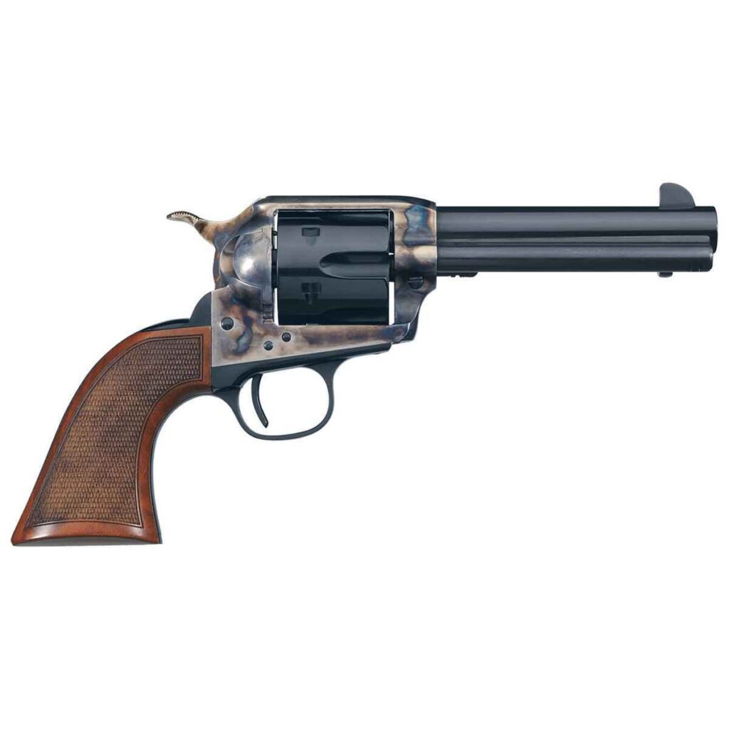 Uberti 1873 Single Action Cattleman Brass 9mm Luger/357 Magnum 5.5in Blued Revolver - 6 Rounds