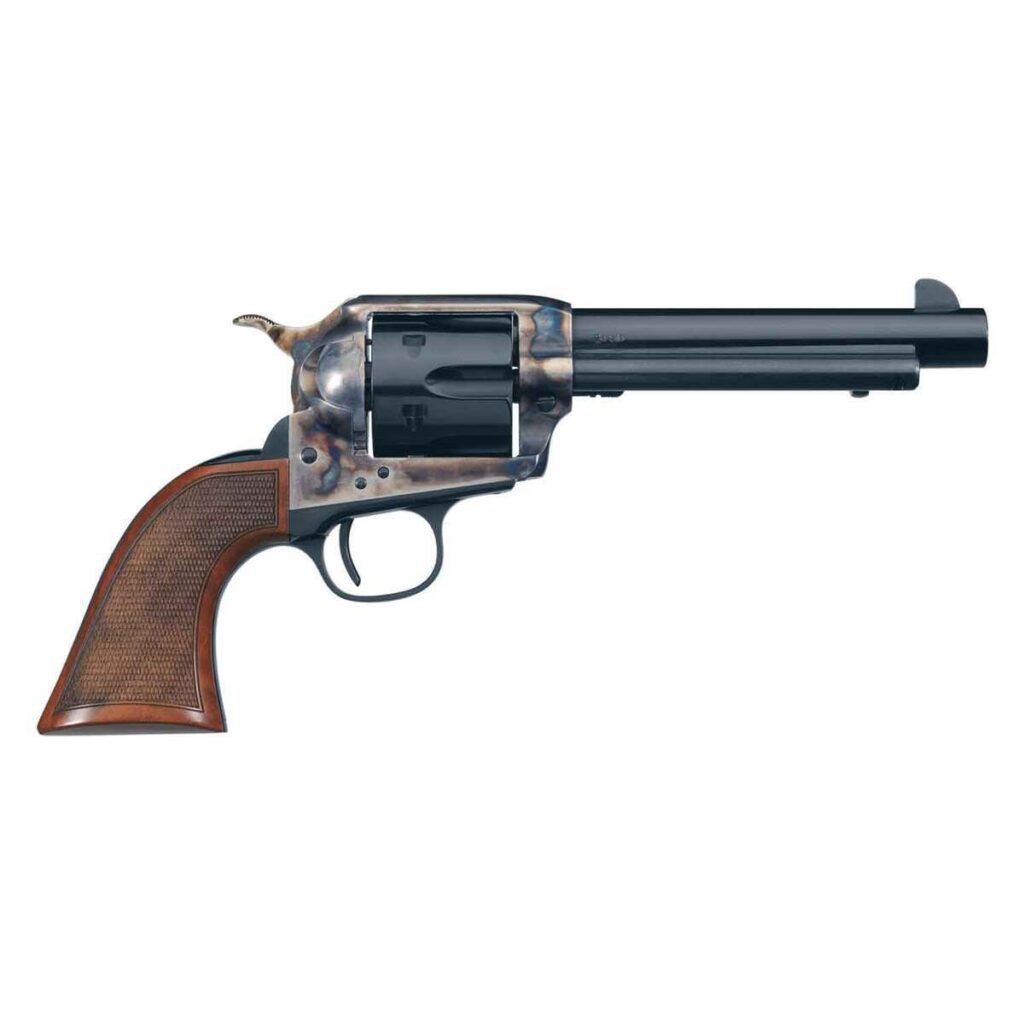 Uberti 1873 Cattleman El Patron Grizzly Paw 357 Magnum 5.5in Blued/Color Case/Walnut Revolver - 6 Rounds