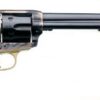 Uberti 1873 Cattleman NM Brass Revolver U344510, 45 Colt, 5.5", One Piece Walnut Stock, Blued Finish