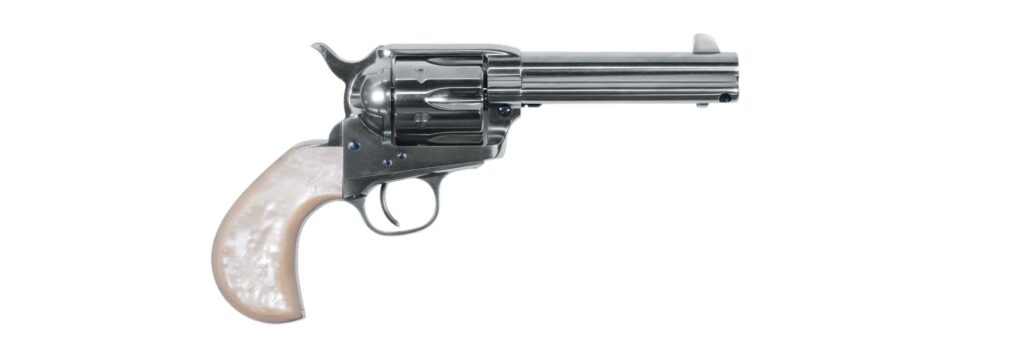 Uberti 1873 Cattleman Outlaws & Lawmen Doc Revolver U356724, 357 Mag, 4.75", Birdshead Grip, Nickel Plated Finish 8 Uberti 1873 Cattleman Outlaws & Lawmen Doc Revolver U356724, 357 Mag, 4.75", Birdshead Grip, Nickel Plated Finish