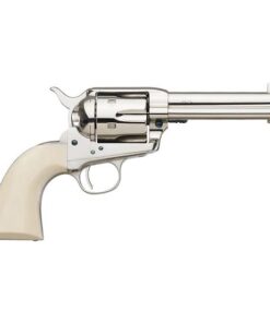Uberti 1873 Single Action Cattleman Cody 45 (Long) Colt 4.75in Polished Nickel Revolver – 6 Rounds